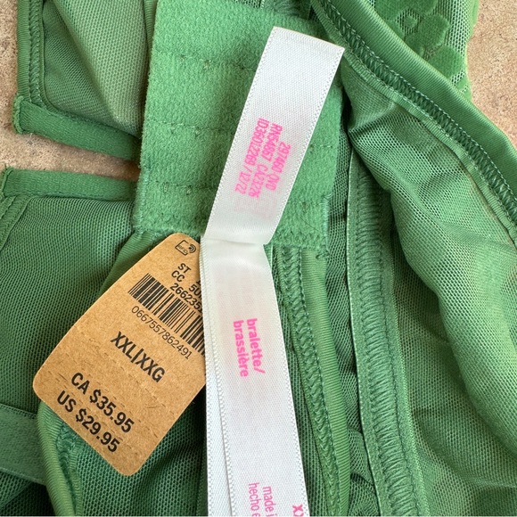 NWT Victoria’s Secret Pink Flocked Mesh Bralette size XXL NEW - Picture 6 of 6